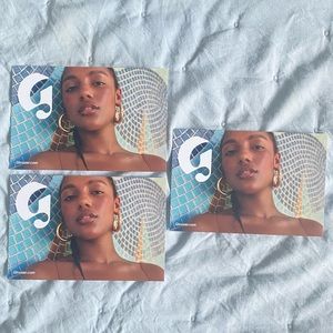3 GLOSSIER POSTCARDS FROM NYC STORE